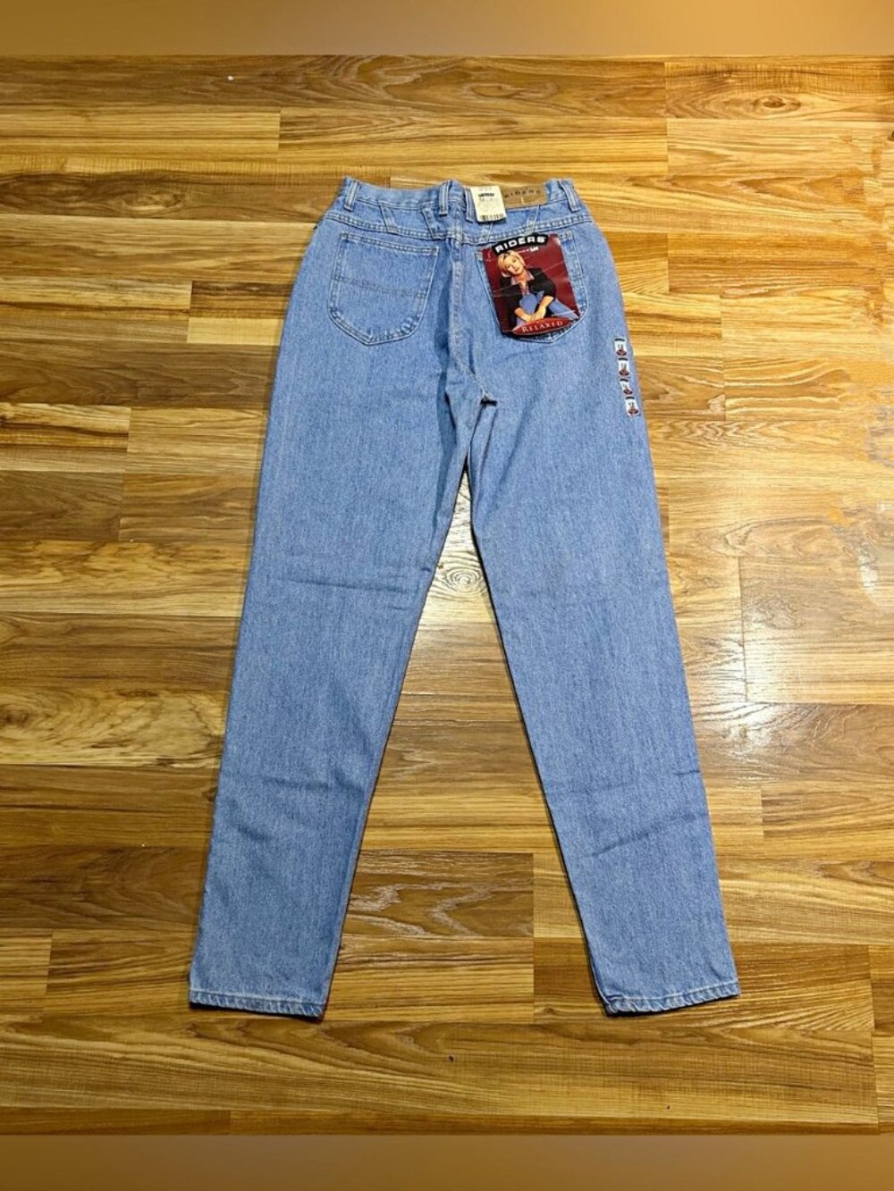 Vintage 90s Lee Riders New Blue Deadstock High Rise Tapered Mom Jeans~12L~USA
